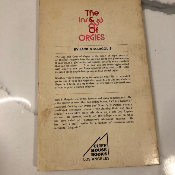 The Ins & Outs Of Orgies by Jack S Margolis Paperback Book - Picture 2 of 5